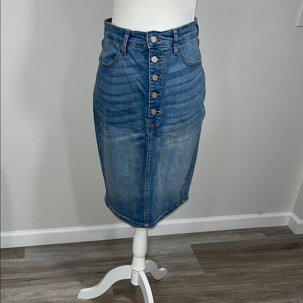 Banana Republic Blue Denim Pencil Skirt